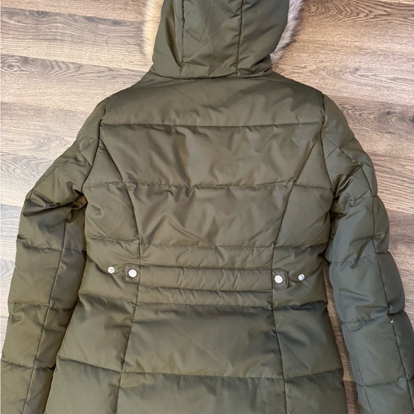 Ralph Lauren Dark/Olive Green Puffer Coat with Faux Fur Hood - Picture 4 of 6